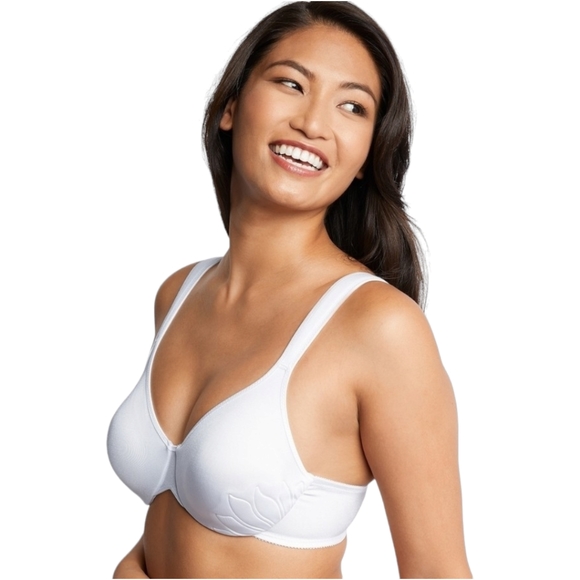 Bali NEW Live It Up Seamless Underwire Bra Petal Pattern White Size 36DD - Picture 16 of 16